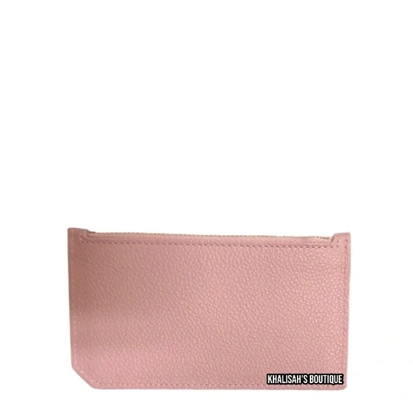 NWT & Rare Color! YSL Saint Laurent Fragment Card Case/Wallet Grained Rose Antic - Picture 3 of 12